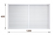 Решетка радиаторная 600х1200мм "Идеал", 001 Белый (РР6х12 001 БЕЛ) 1/5 шт СП