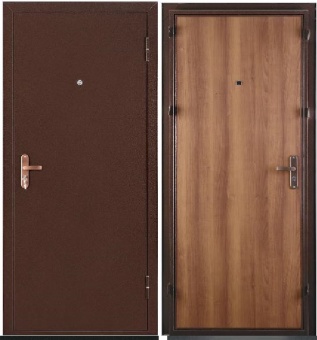 Дверь СПЕЦ BMD-2050/850/R Антик медный металл/мдф Ит.орех