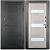 Дверь Гранд-2066/880/L Черный муар металл/мдф дуб седой (под заказ)
