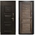 Дверь Мега-2066/880/R Черный муар металл/мдф Дуб шале мореный (под заказ)